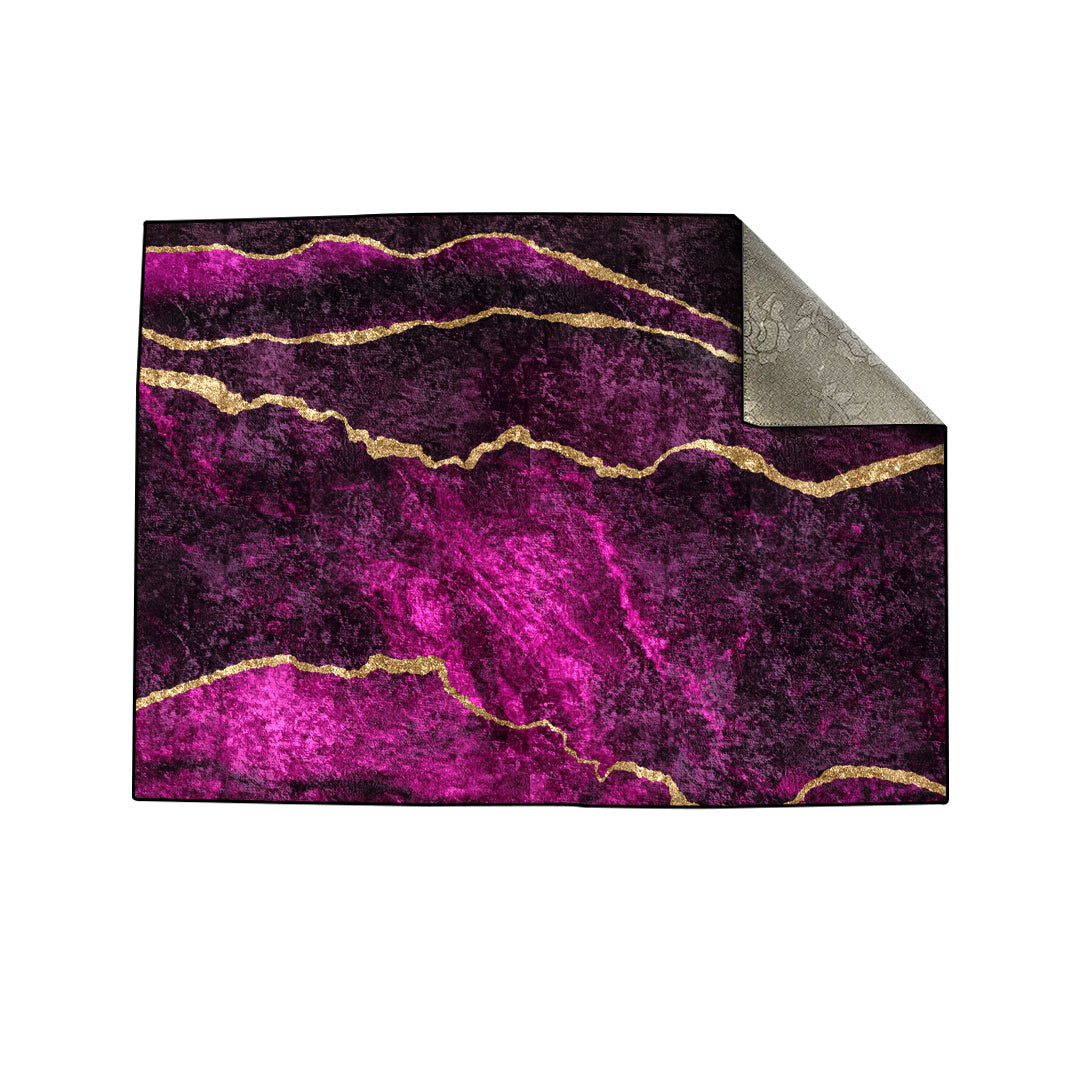 Purple & Gold Abstract Centerpiece (Rug) – Rizaries