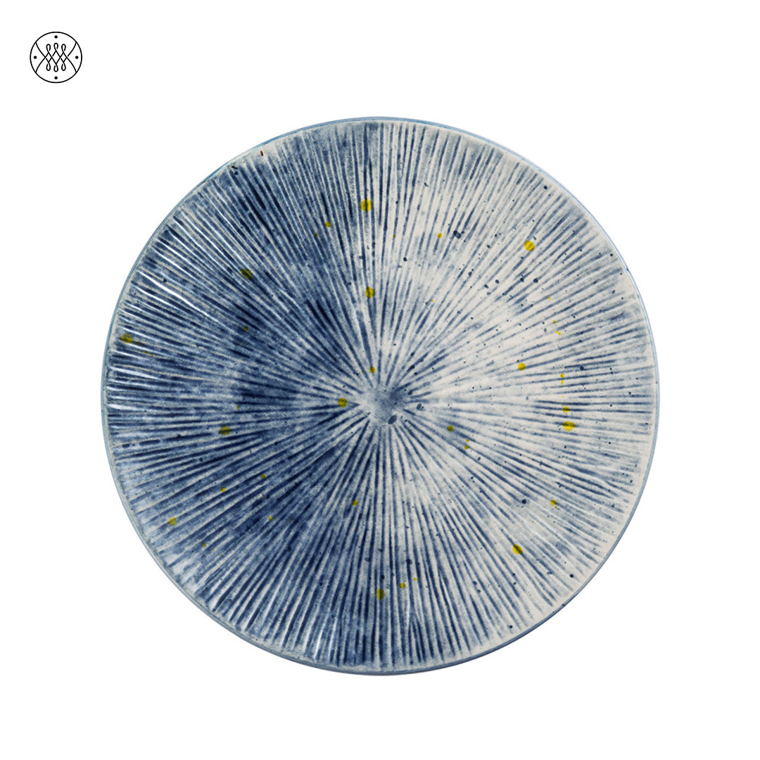 Lite Blue Abstract Porcelain Plates