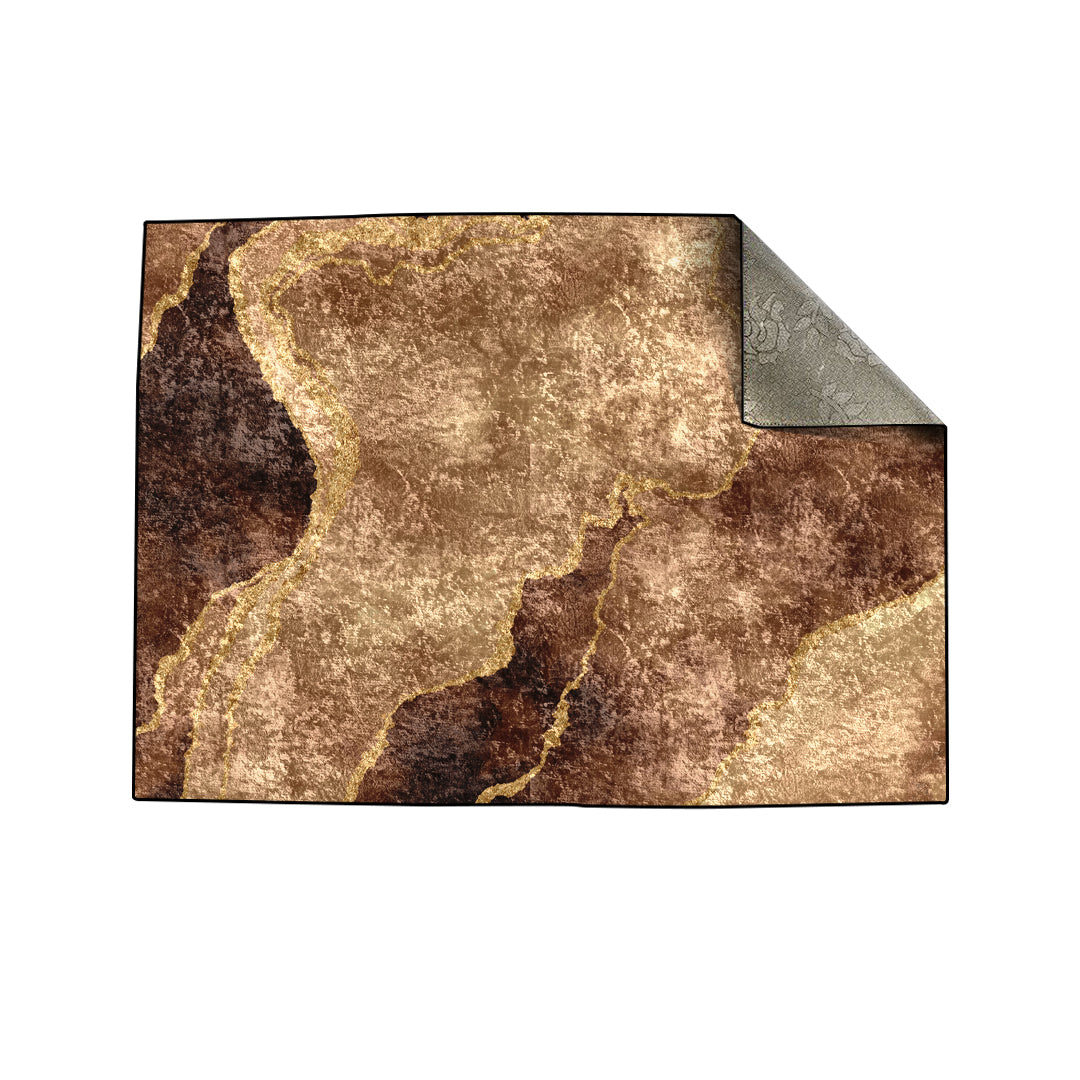 Copper Gold Abstract Centerpiece (Rug)