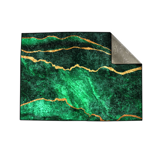 Green Gold Abstract Centerpiece (Rug)