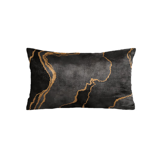 SuperSoft Grey Gold Abstract Rectangle