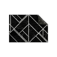 Thumbnail for Black Silver Geometric Centerpiece (Rug)