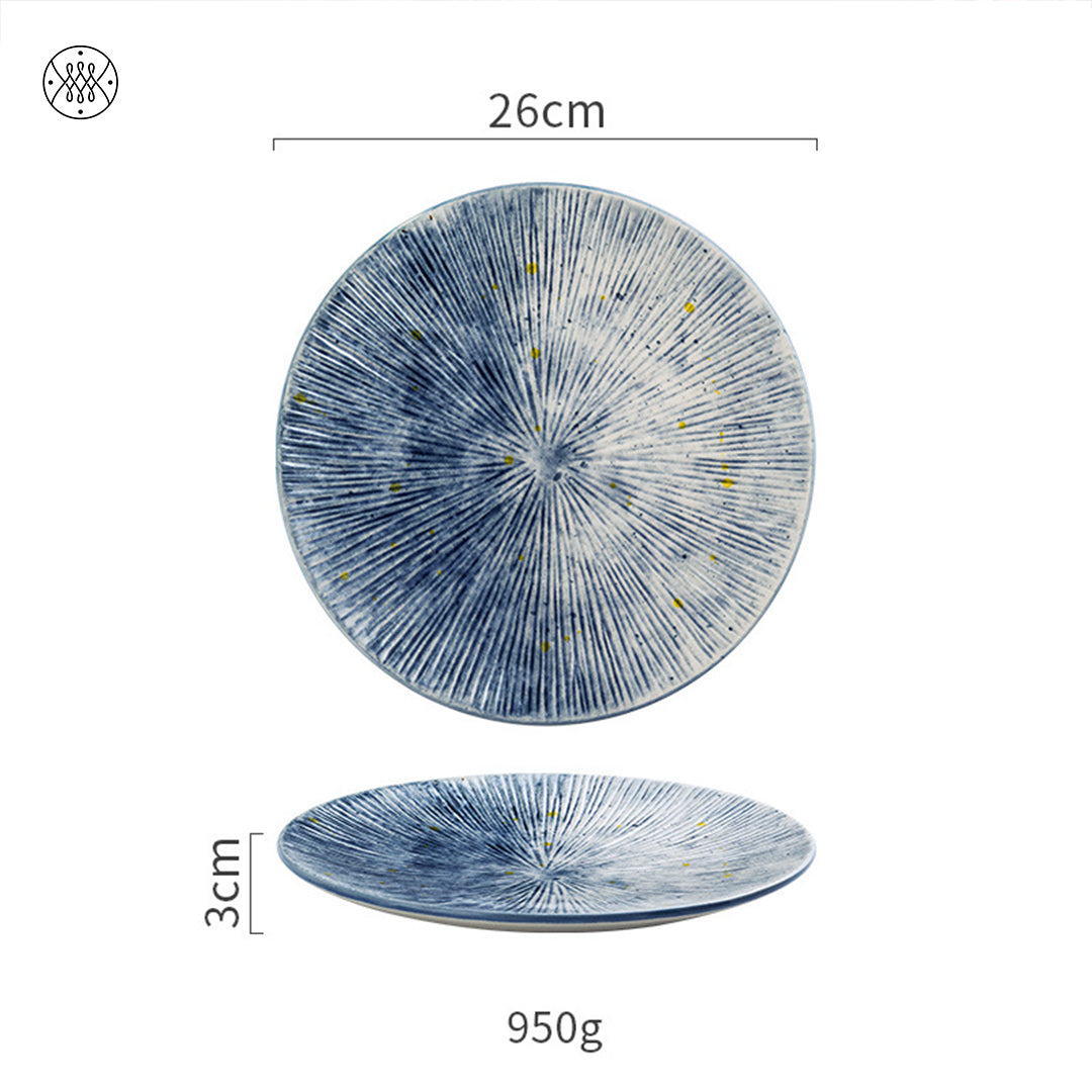 Lite Blue Abstract Porcelain Plates