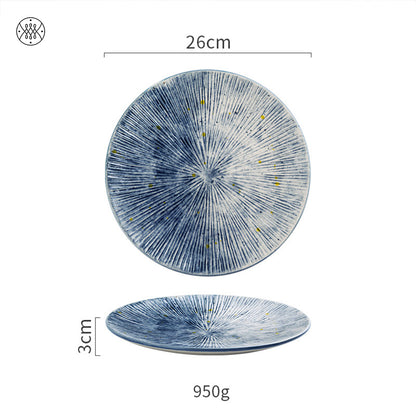 Lite Blue Abstract Porcelain Plates