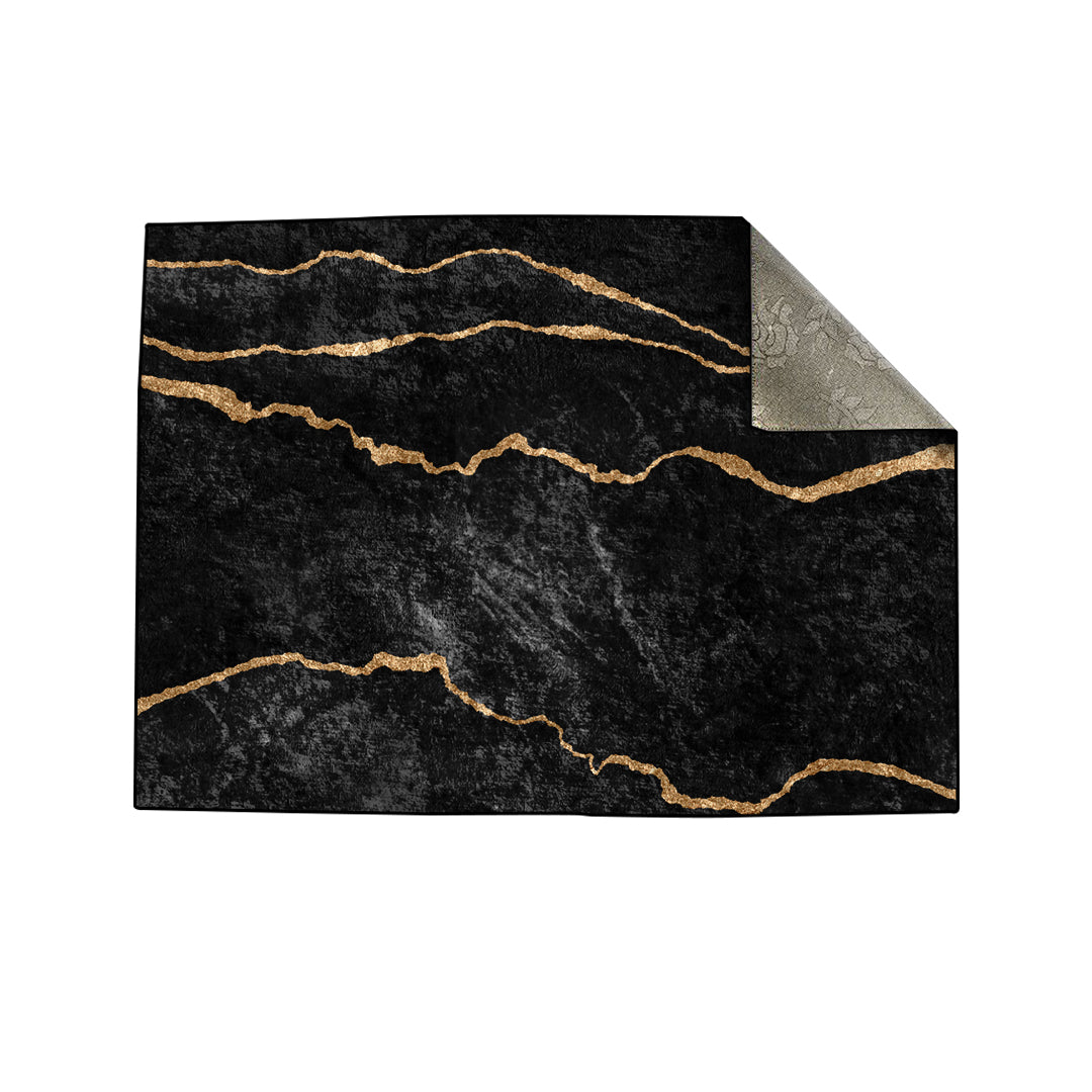 Marble Black Gold Centerpiece (Rug)