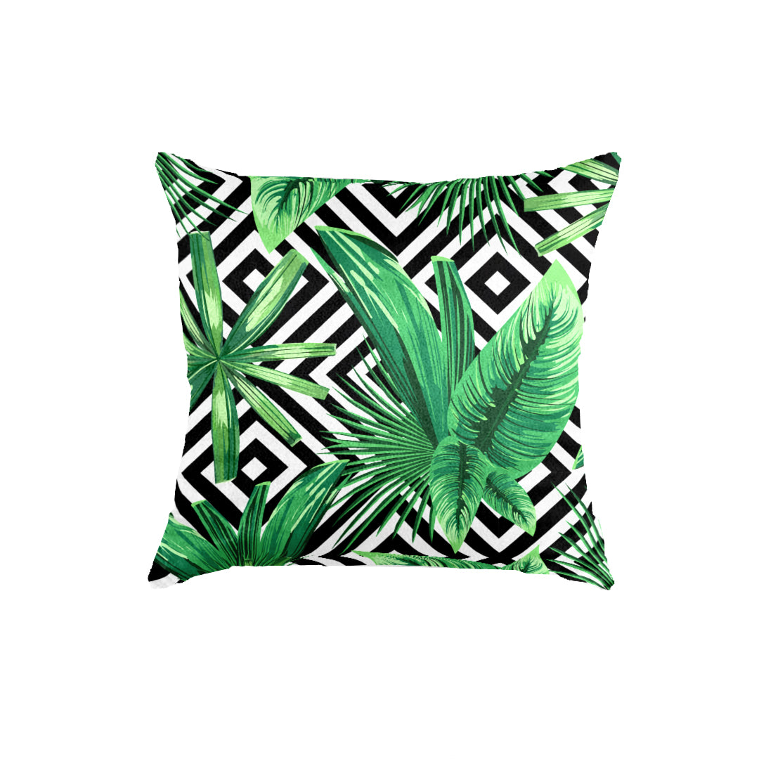 SuperSoft Tropical Geometric Throw Pillow