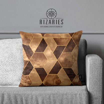 SuperSoft Copper Gold Diamond Throw Pillow