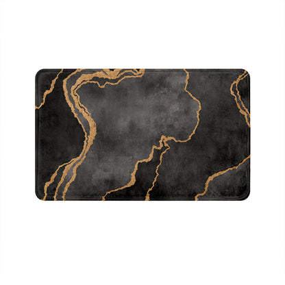 SuperSoft Grey Gold Abstract Door Mat