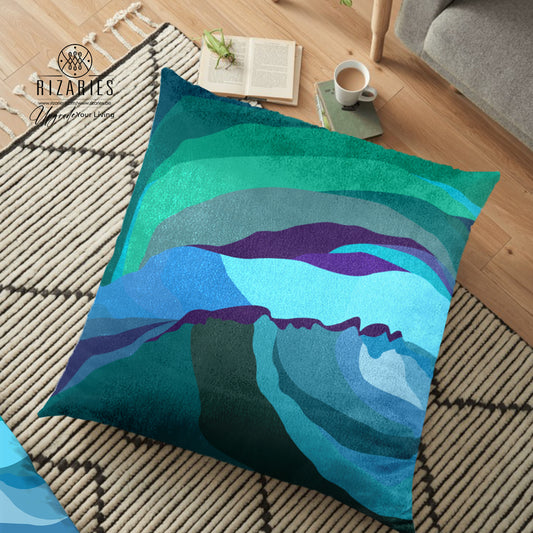 (26"x26") Supersoft Teal Sky FLOOR Cushion Cover