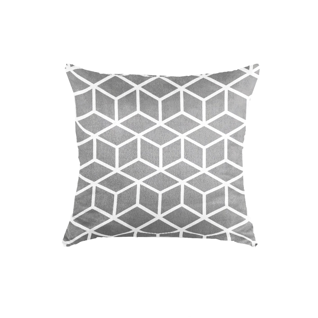 SuperSoft Grey White Cubes Throw Pillow