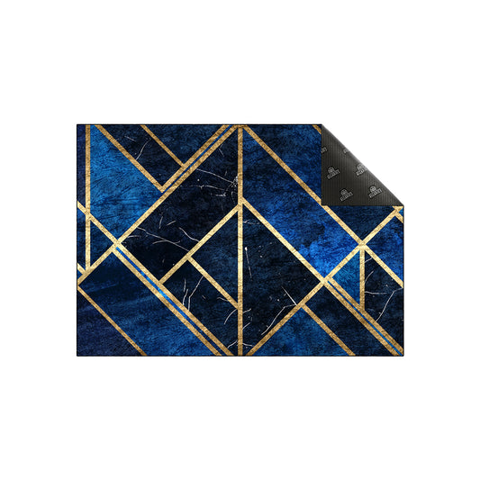 Blue Geometric Centerpiece (Rug)