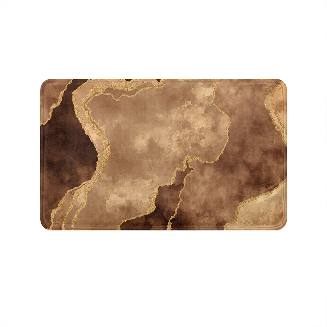 SuperSoft Copper Gold Abstract Door Mat