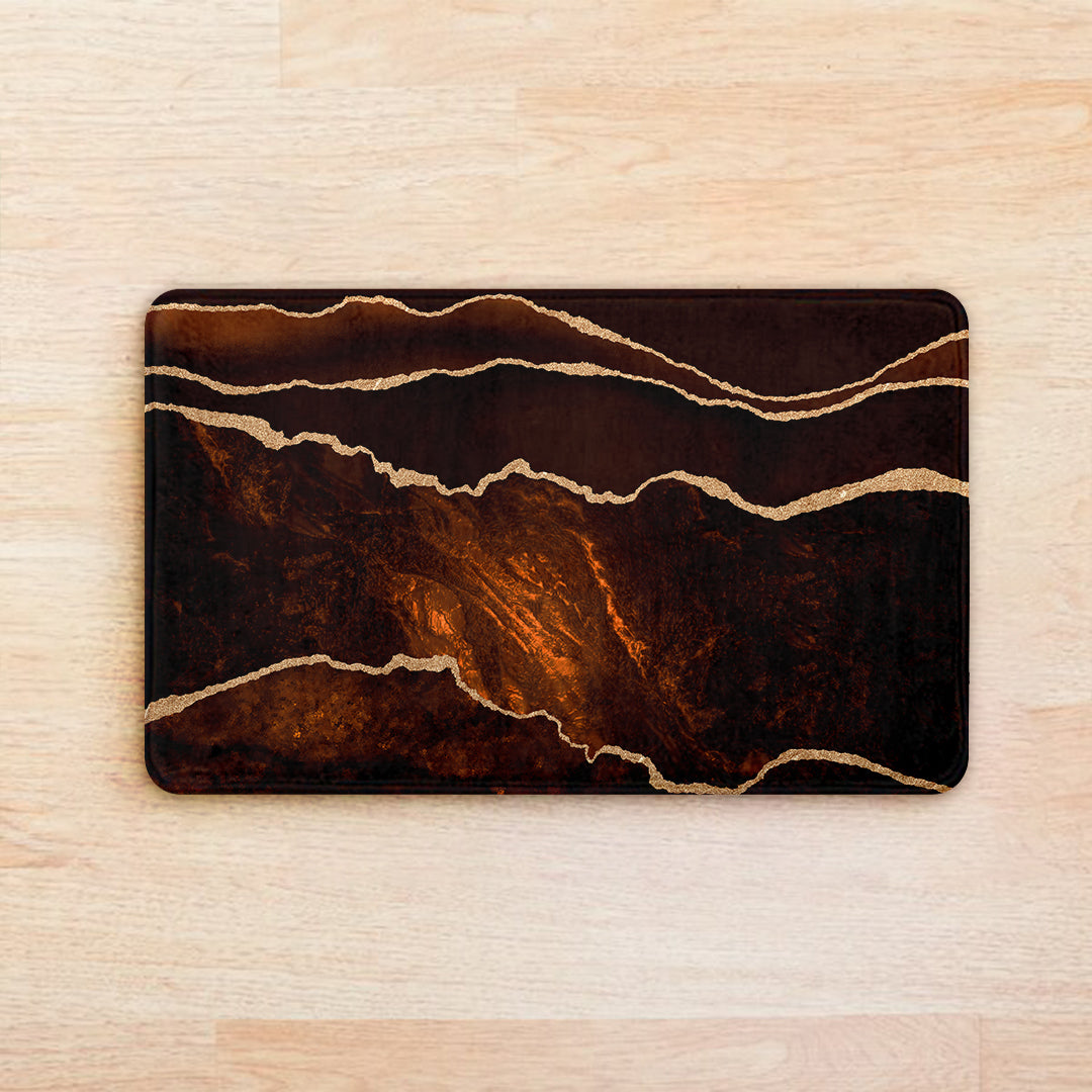 SuperSoft Brown Lava Abstract Door Mat