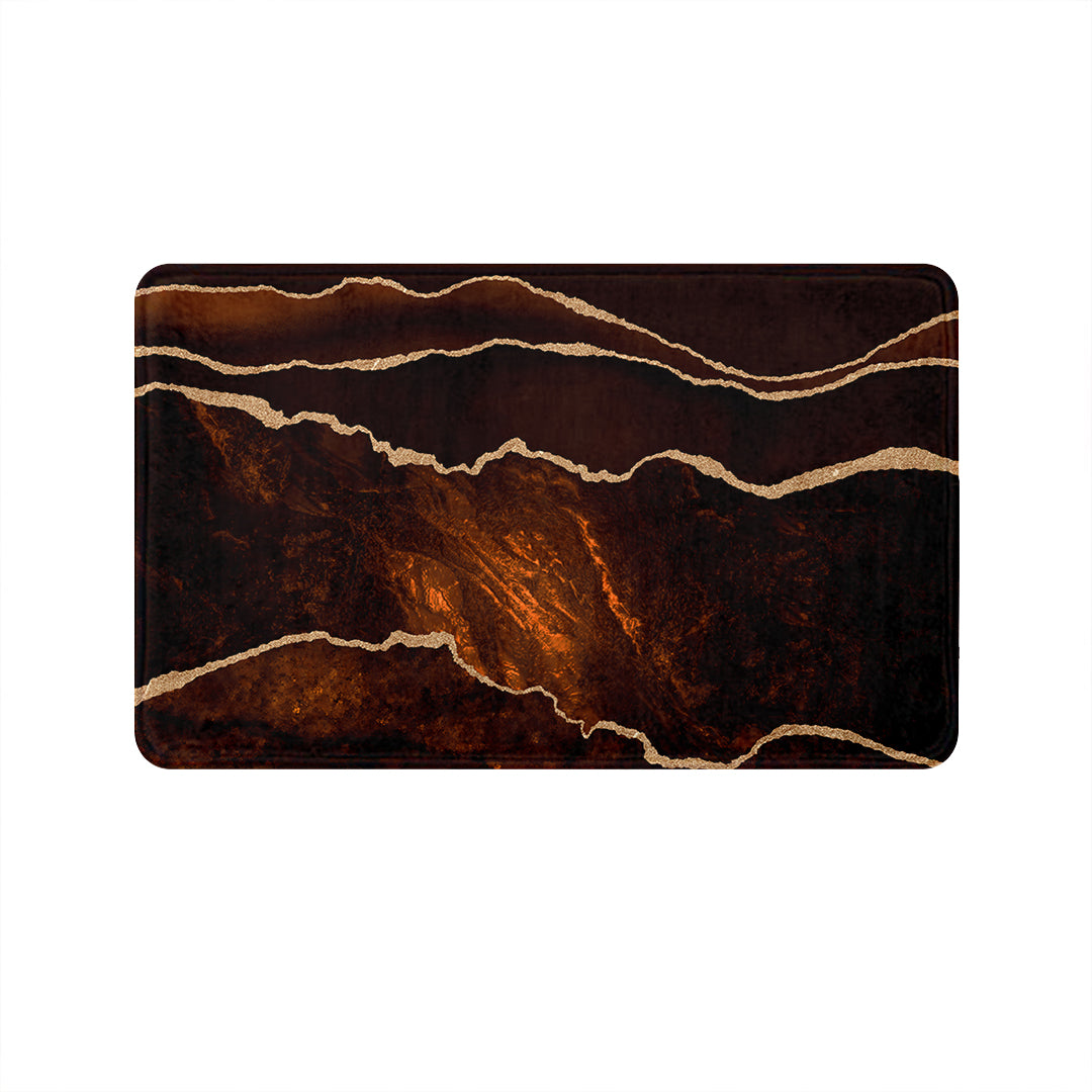 SuperSoft Brown Lava Abstract Door Mat