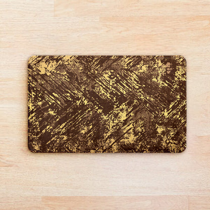 SuperSoft Brown Gold Abstract Door Mat