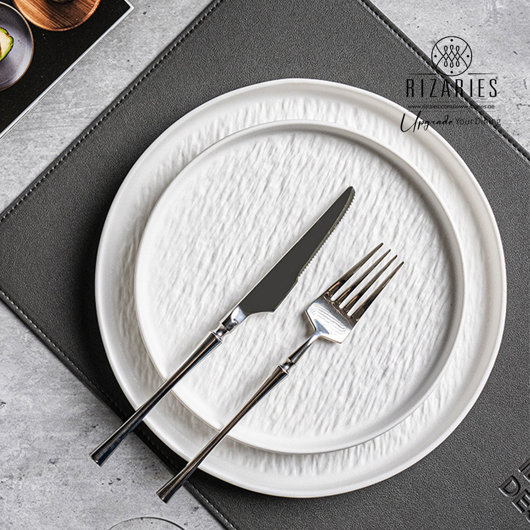 Full White Porcelain Plates