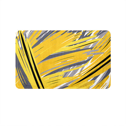 SuperSoft Yellow Grey Abstract Door Mat