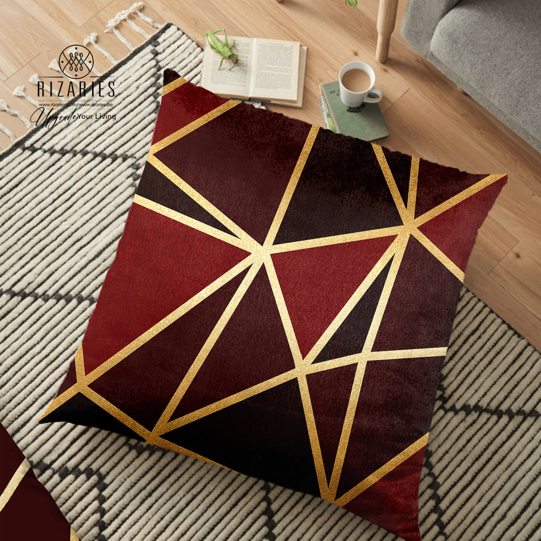 (26"x26") Supersoft Burgundy Metallic FLOOR Cushion Cover