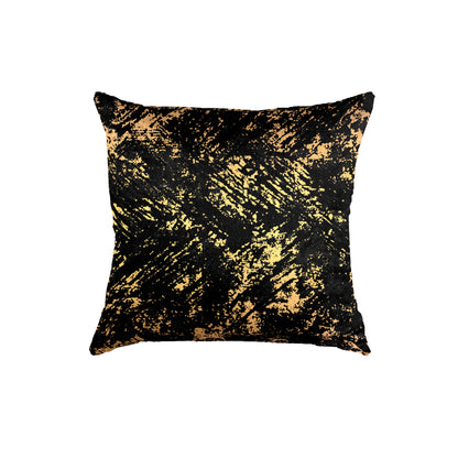 SuperSoft Black Gold Pattern Throw Cushion