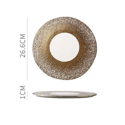 Luxury Gold Mosaic Porcelain Plates