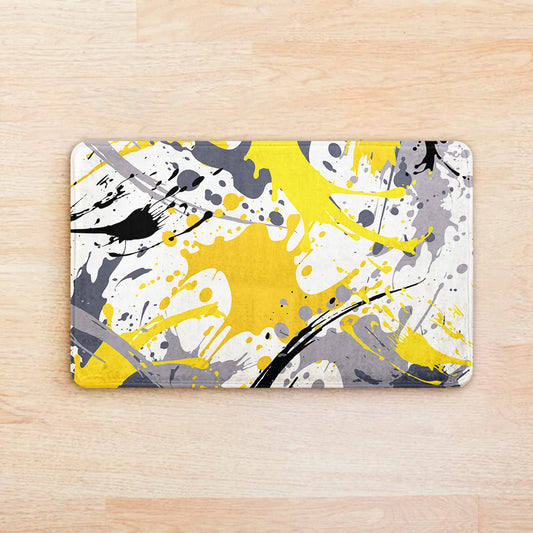 SuperSoft Yellow Grey Pattern Door Mat