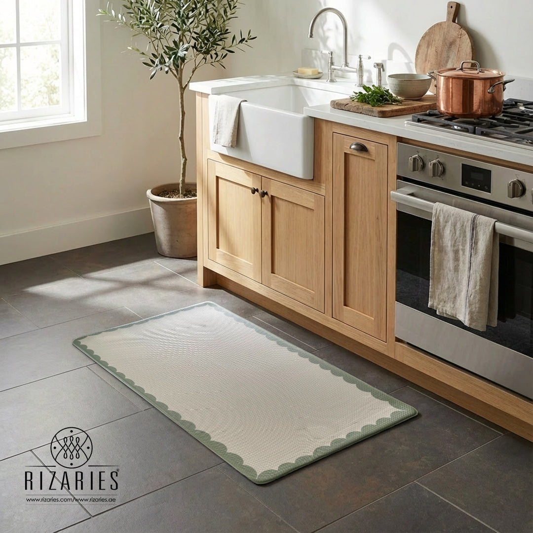 Herbal Leaves Kitchen Mat
