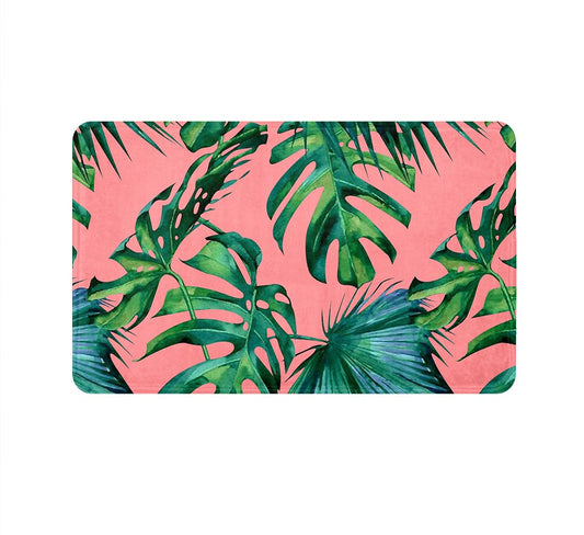 SuperSoft Pink Tropical Door Mat