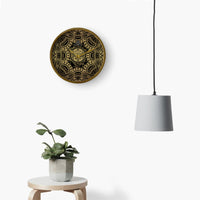 Thumbnail for Gold Geometric with Black Wall Clock