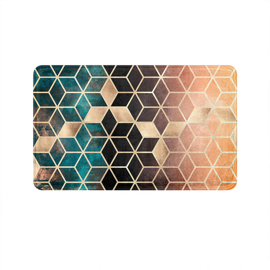 SuperSoft Ombre Copper Cubes Door Mat