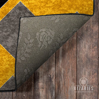 Yellow Black Geometric Centerpiece (Rug)