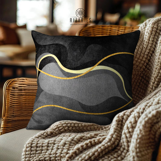 SuperSoft Shades of Grey Wavy Throw Pillow