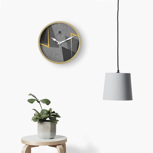 Shades of Grey Triangle Wall Clock