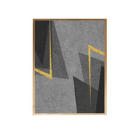 Thumbnail for Shades of Grey Triangle Canvas Painting