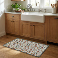 Rustic Autumn Leaves Kitchen Mat