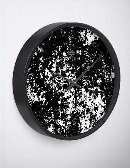 Black White Abstract Wall Clock