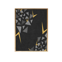 Thumbnail for Black Gold Triangle Canvas Painting