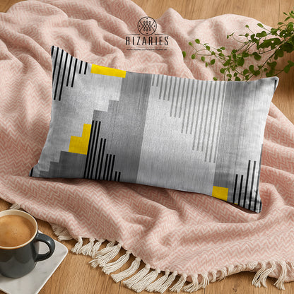 Super Soft Grey Black Lines Rectangle
