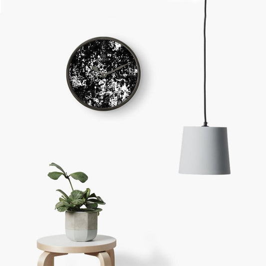 Black White Abstract Wall Clock