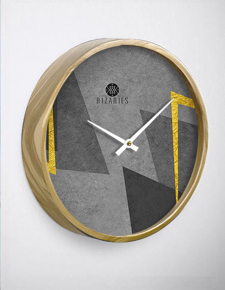 Shades of Grey Triangle Wall Clock