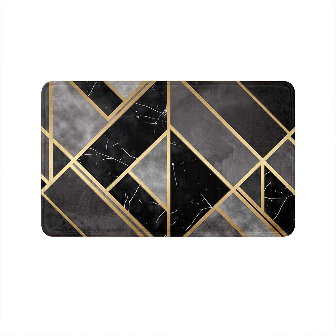 SuperSoft Grey Geometric Door Mat