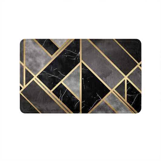 SuperSoft Grey Geometric Door Mat