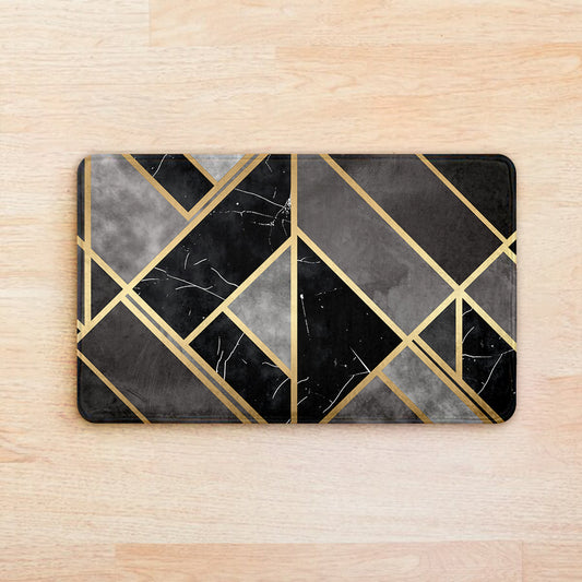 SuperSoft Grey Geometric Door Mat