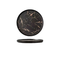 Black Gold Marble Porcelain Plates
