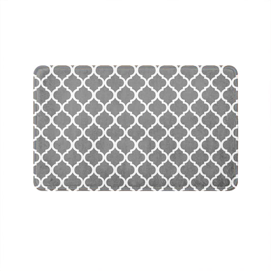 SuperSoft Grey White Moroccan Door Mat