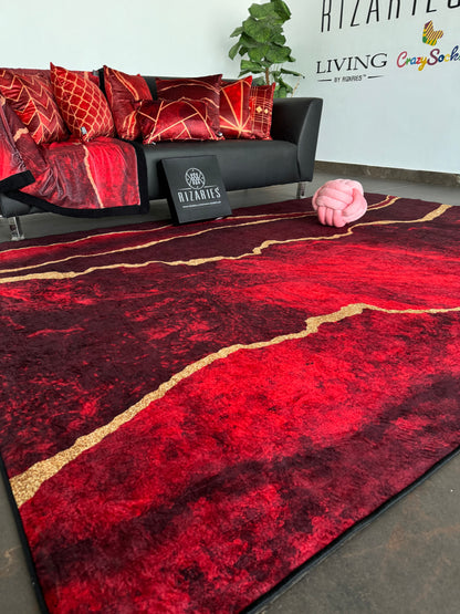 Maroon Abstract Centerpiece (Rug)