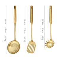 Thumbnail for Gold Utensil Set with Stand (6 Pieces Set)