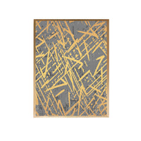 Thumbnail for Lite Grey Gold Abstract Lines Canvas Painting