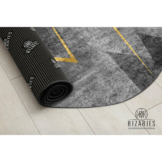 Shades of Grey Triangle Round Centerpiece (Rug)