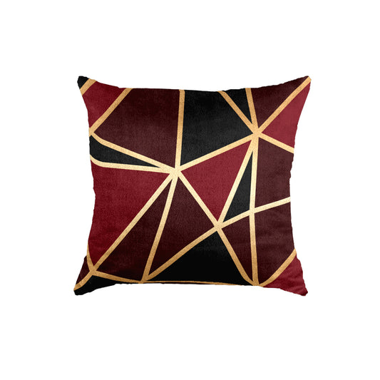 SuperSoft Geometric Metallic Pattern Maroon