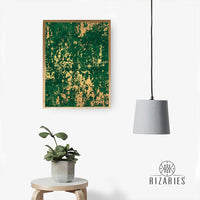 Thumbnail for Green Gold Abstract Pattern Canvas Painting